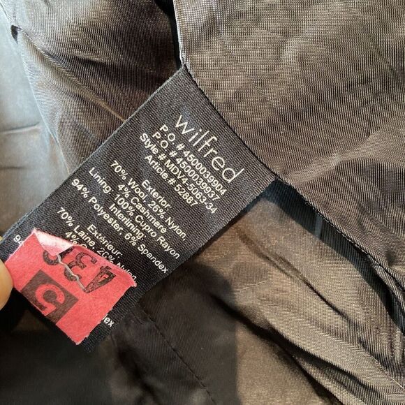 Aritzia Wilfred Cocoon Coat Jacket Women's XXS Gray Wool Blend  EUC - Picture 6 of 7